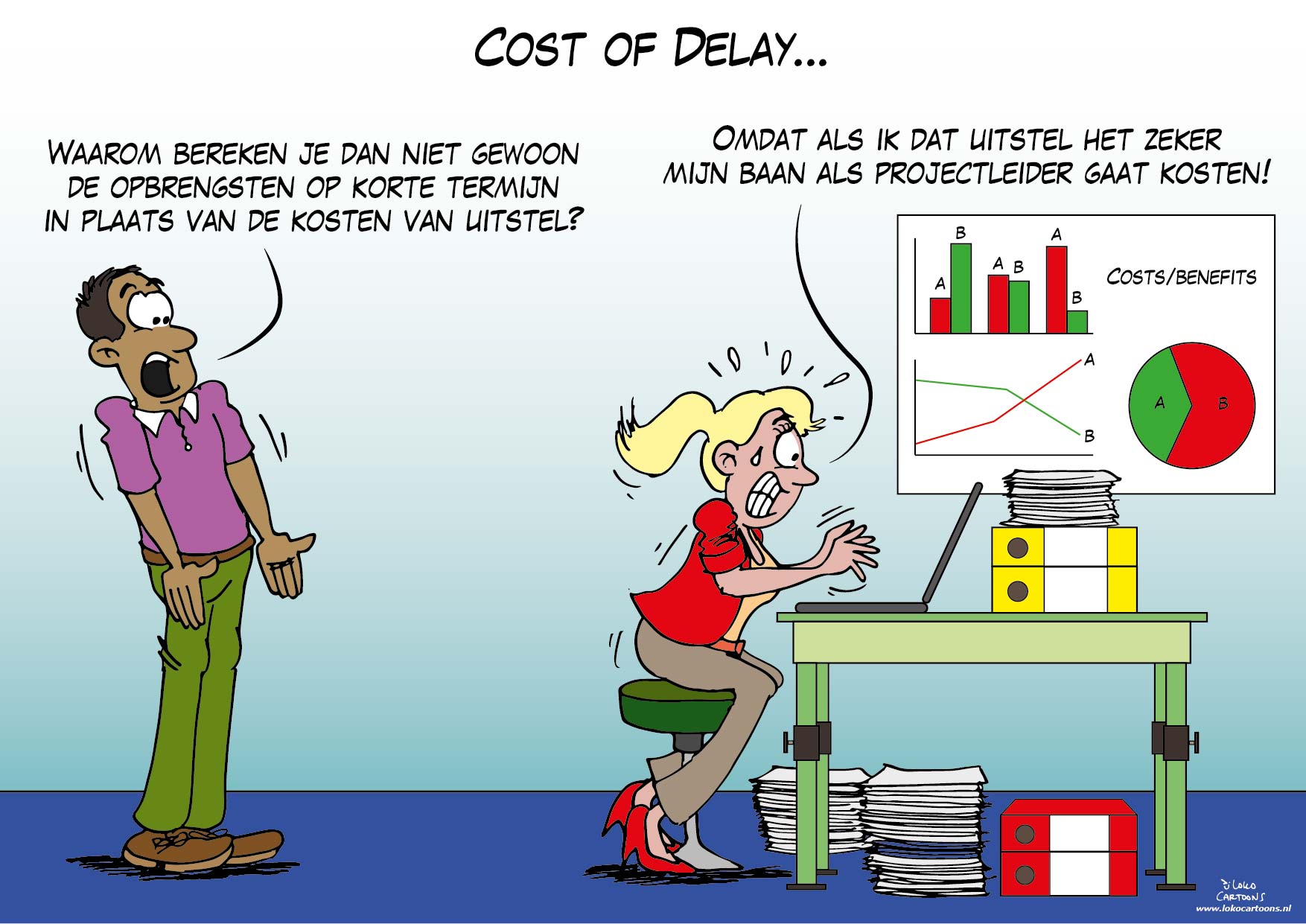 Cartoon over Cost of Delay